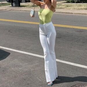 Zara White Flare Dress Pants